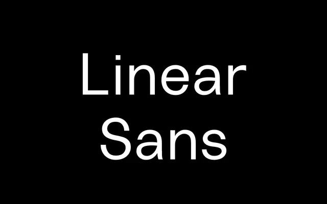 Linear Sans specimen from Gradient