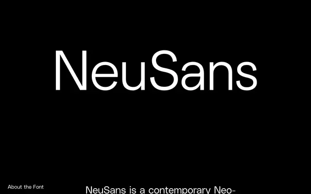 NeuSans specimen from Gradient