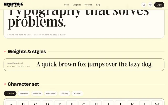 Neue Kentish specimen from Graptail Type Supply Company