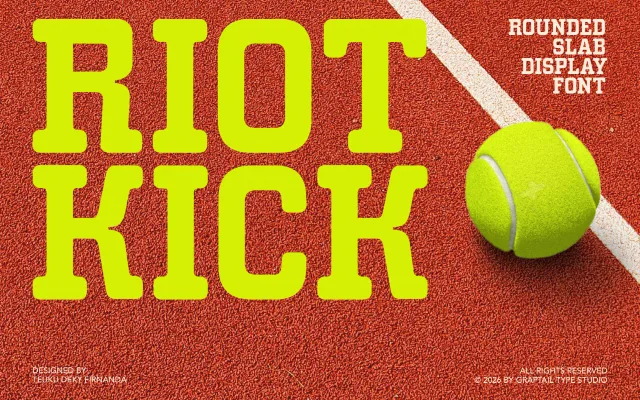 Riot Kick specimen from Graptail Type Supply Company