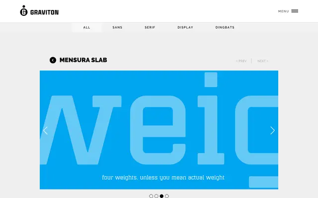 Mensura Slab specimen from Graviton Font Foundry
