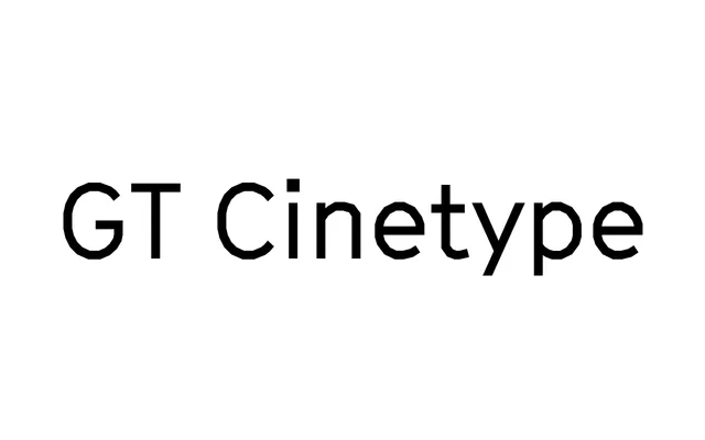 GT Cinetype specimen from Grilli Type
