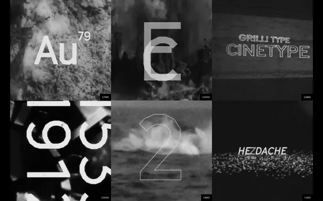 GT Cinetype specimen from Grilli Type