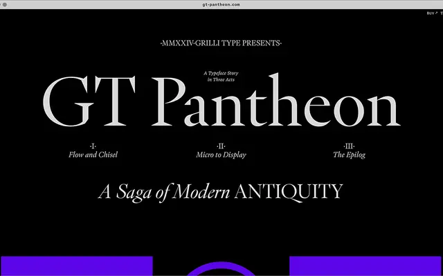 GT Pantheon specimen from Grilli Type
