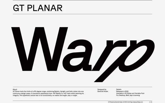 GT Planar specimen from Grilli Type