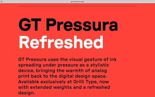 GT Pressura specimen from Grilli Type