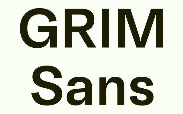 GRIM Sans specimen from Grim Type