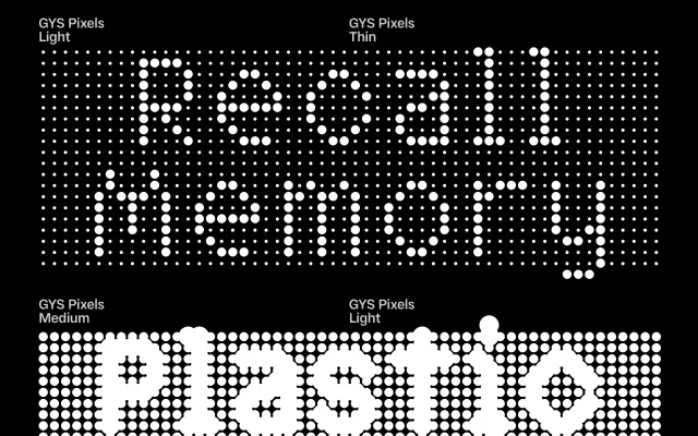 GYS Pixels specimen from Groteskly Yours