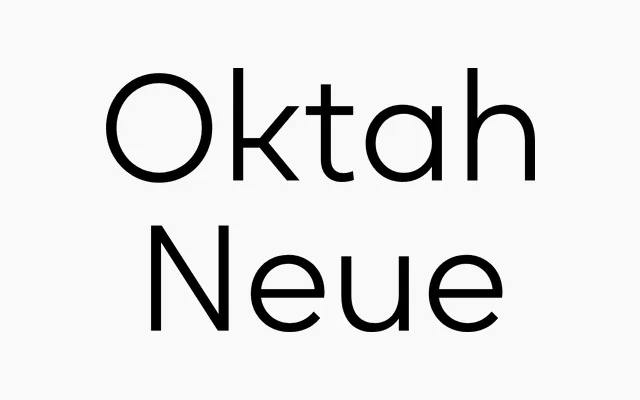 Oktah Neue specimen from Groteskly Yours