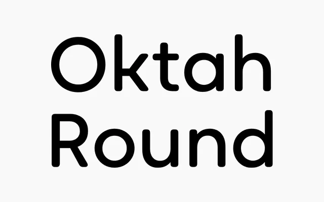 Oktah Round specimen from Groteskly Yours