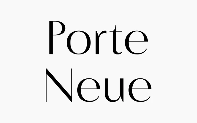 Porte Neue specimen from Groteskly Yours