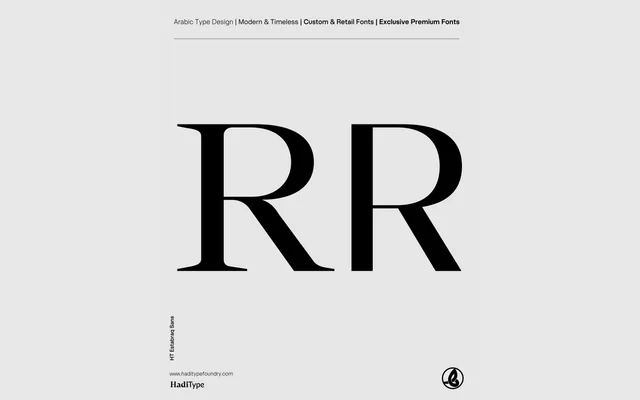 Estabraq Sans specimen from HadiType Foundry