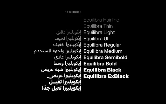 HT Equilibra specimen from HadiType Foundry