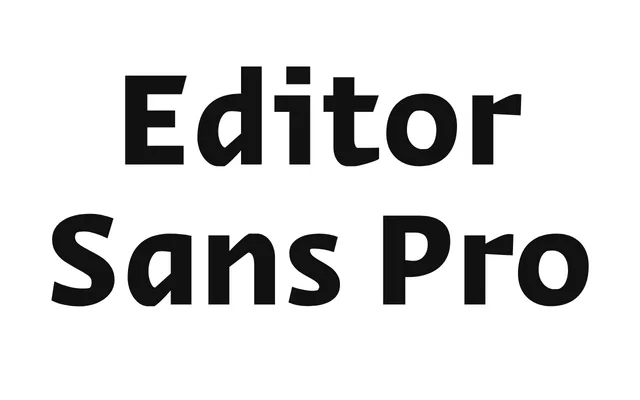 Editor Sans Pro specimen from Hagilda