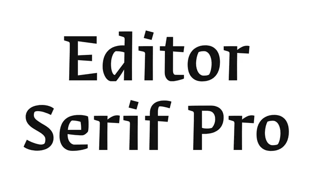 Editor Serif Pro specimen from Hagilda