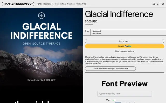 Glacial Indifference specimen from Hanken Design Co.