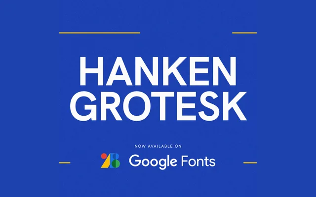 Hanken Grotesk specimen from Hanken Design Co.