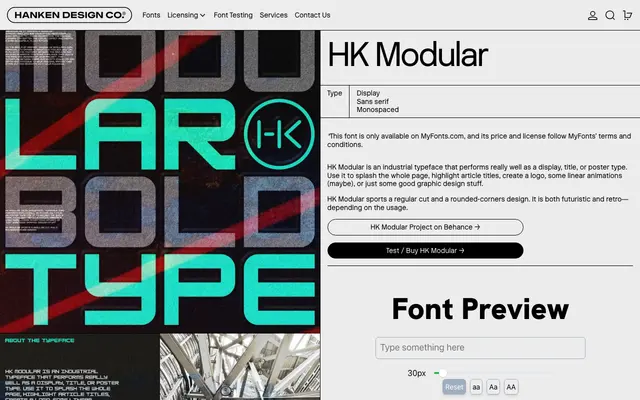 HK Modular specimen from Hanken Design Co.