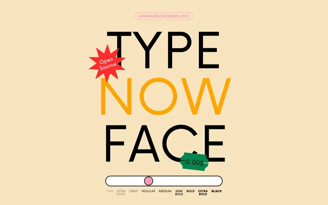 Now specimen from Hanken Design Co.