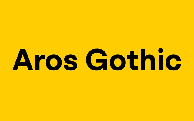Aros Gothic specimen from Haus Type