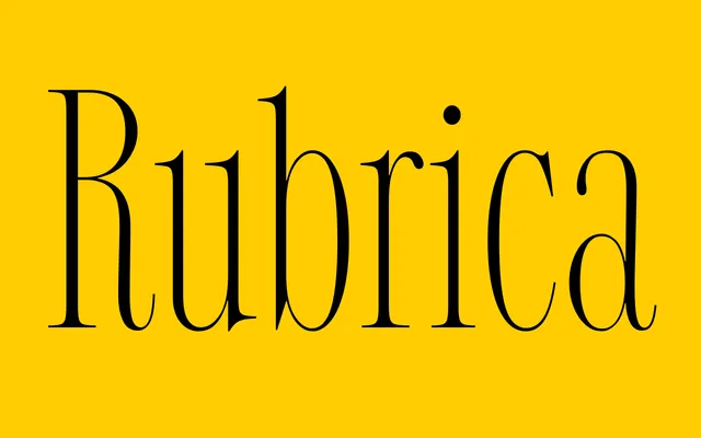 Rubrica specimen from Haus Type