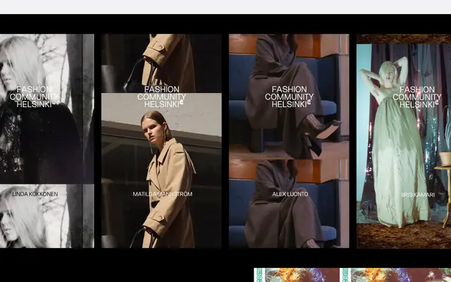 Fashion Community Helsinki specimen from Helsinki Type Studio