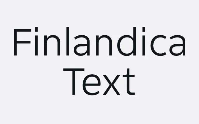 Finlandica Text specimen from Helsinki Type Studio