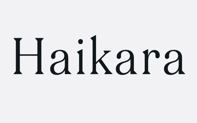 Haikara specimen from Helsinki Type Studio
