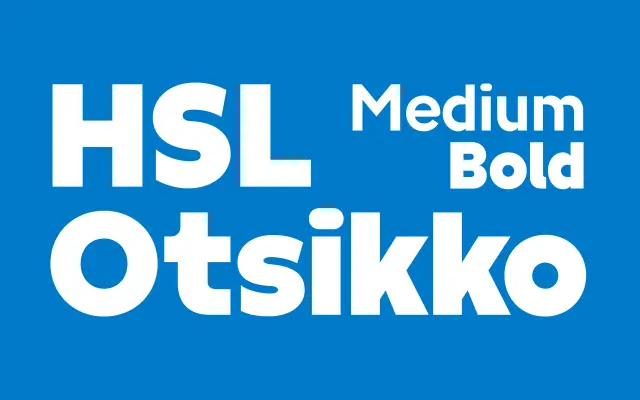 HSL specimen from Helsinki Type Studio