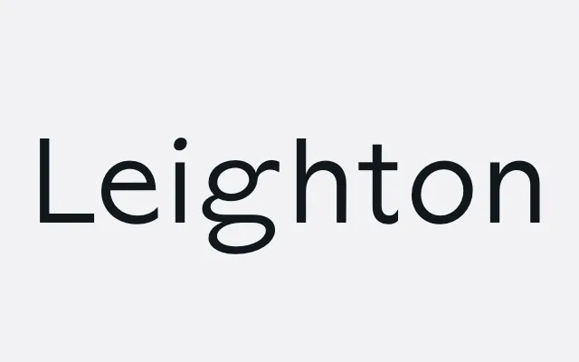 Leighton specimen from Helsinki Type Studio