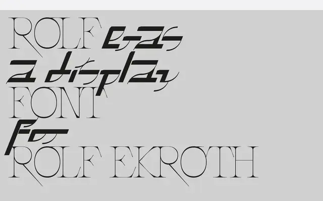 Rolf Ekroth specimen from Helsinki Type Studio