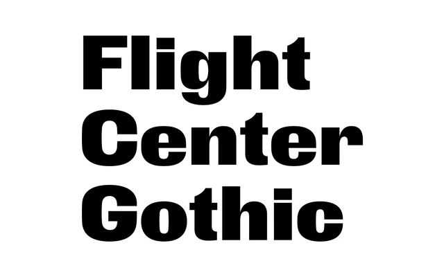 Flight Center Gothic specimen from HEX