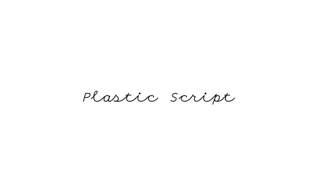 Plastic Script specimen from HEX