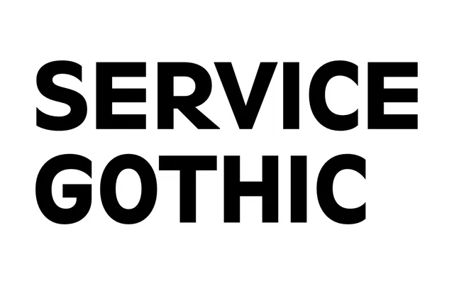 Service Gothic specimen from HEX