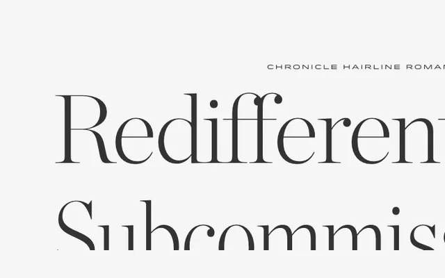 Chronicle Display specimen from Hoefler & Co