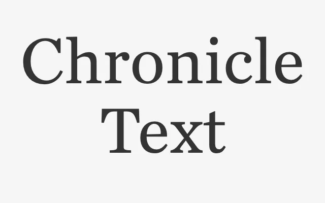 Chronicle Text specimen from Hoefler & Co