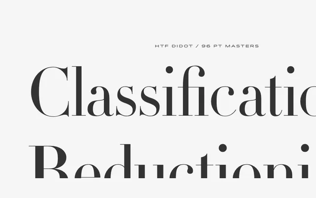 Didot specimen from Hoefler & Co