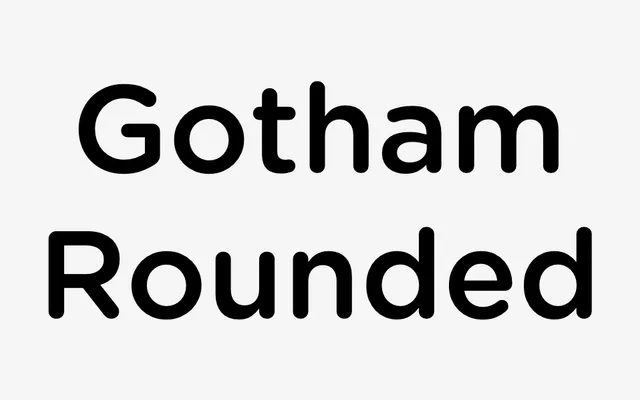 Gotham Rounded specimen from Hoefler & Co