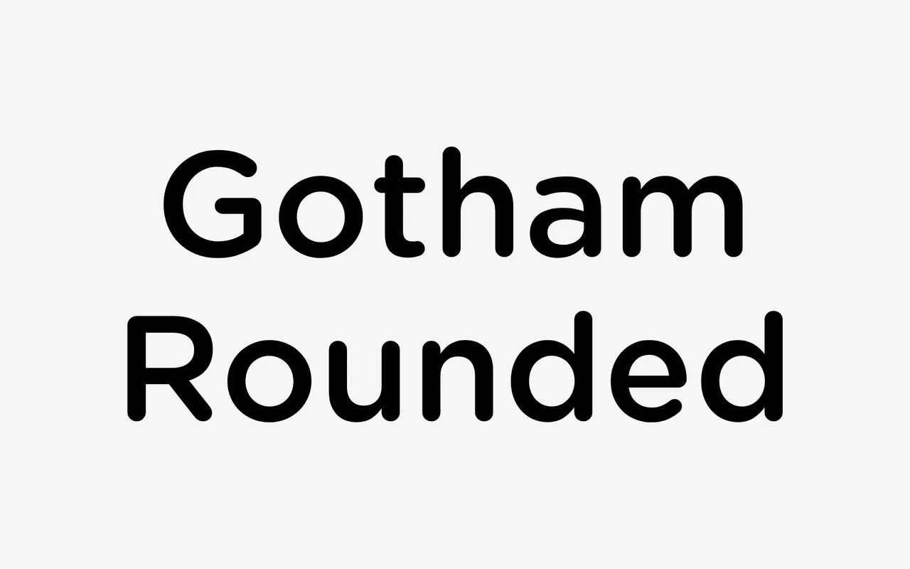 Gotham Rounded specimen from Hoefler & Co