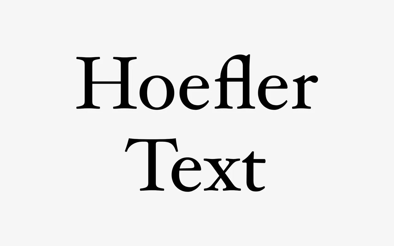 Hoefler Text specimen from Hoefler & Co