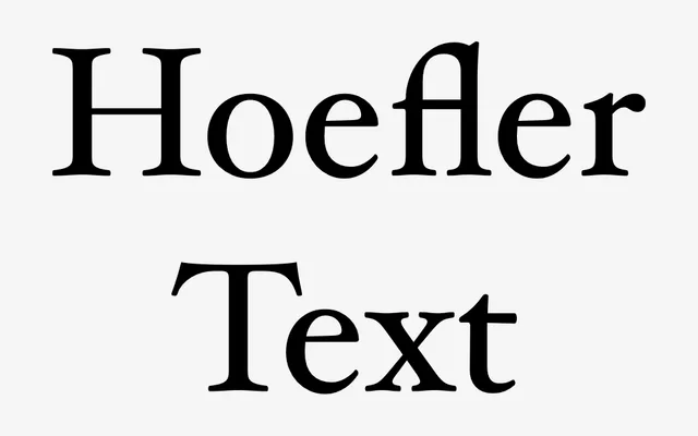 Hoefler Text specimen from Hoefler & Co