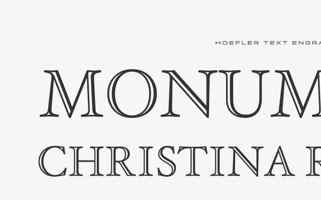 Hoefler Text specimen from Hoefler & Co