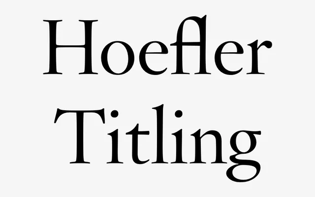 Hoefler Titling specimen from Hoefler & Co