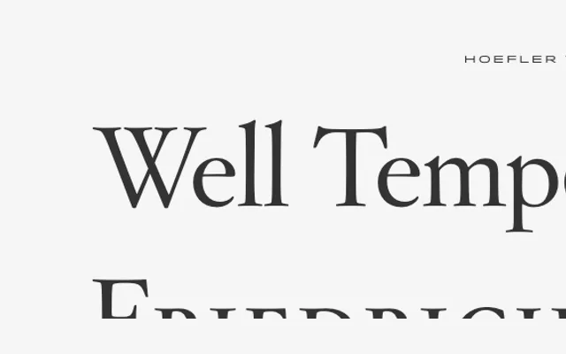 Hoefler Titling specimen from Hoefler & Co