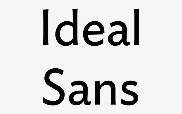 Ideal Sans specimen from Hoefler & Co