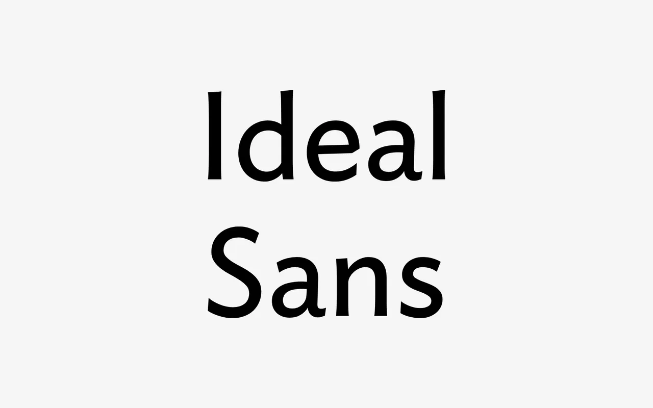 Ideal Sans specimen from Hoefler & Co