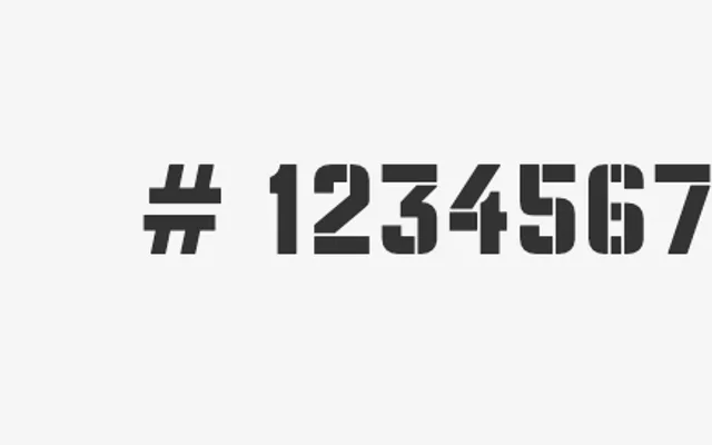 Numbers specimen from Hoefler & Co