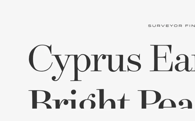 Surveyor specimen from Hoefler & Co