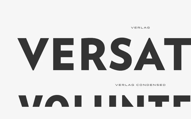 Verlag specimen from Hoefler & Co