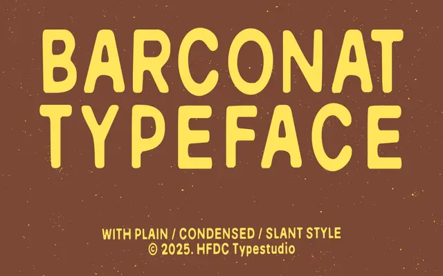 Barconat Rough Sans Serif specimen from HolisFonts